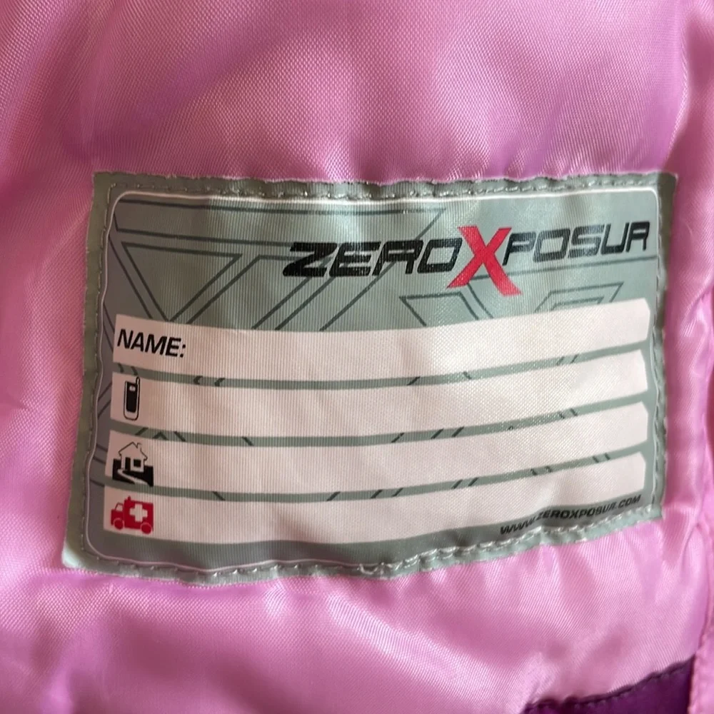 ZeroXposur pink & purple full zip hooded coat.  Girls size 24 months